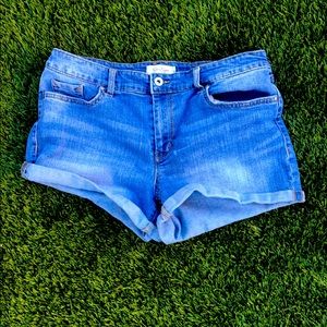 Blue short shorts